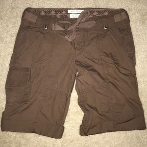 Abercrombie + Fitch Brown Convertible Shorts